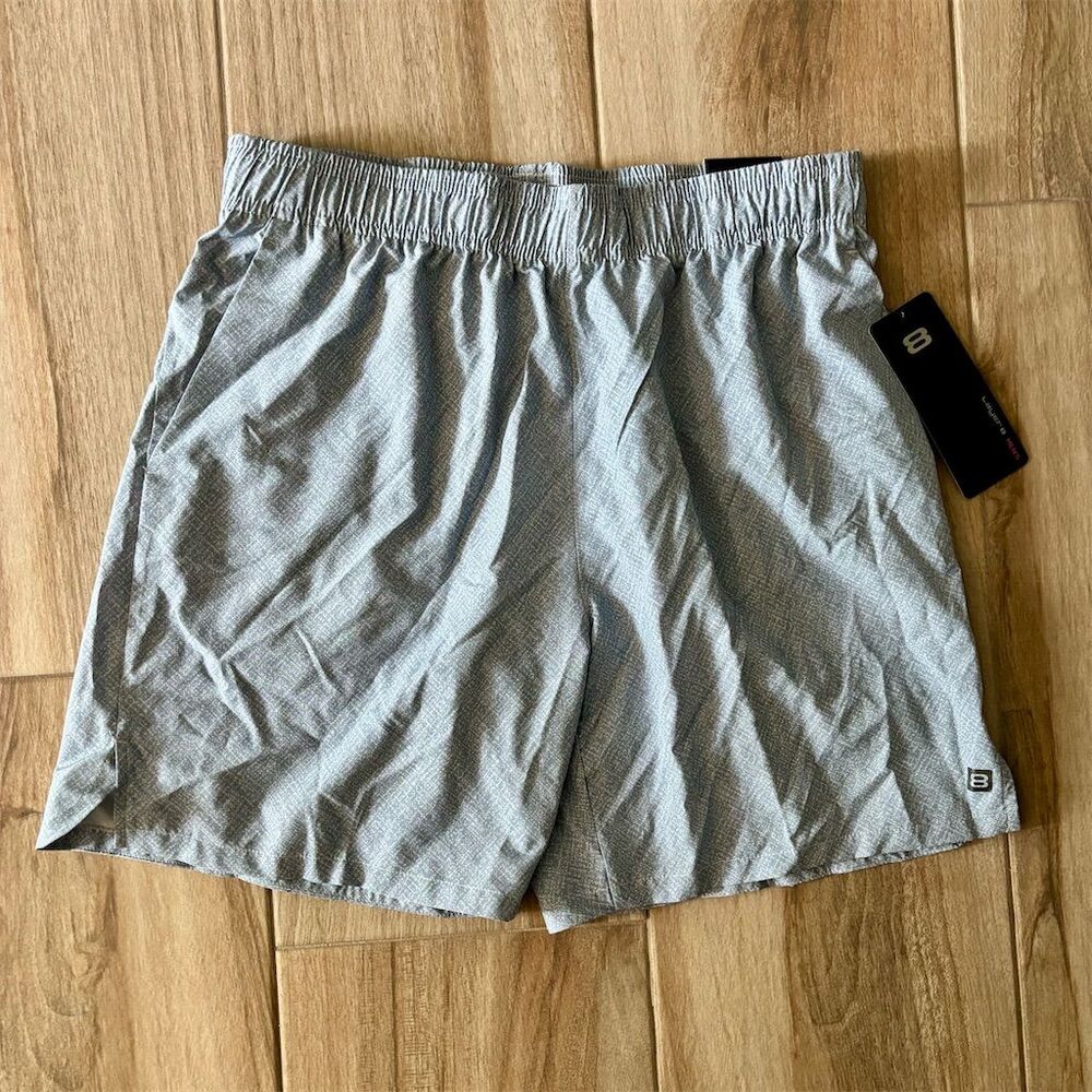 Layer8 Men's Qwick-Dry Athletic Shorts Blue Size L Casual Summer